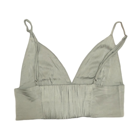 Zara Sage Green Crop Top - Picture 3 of 3